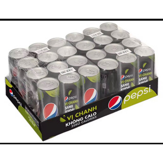 thùng 24 lon Pepsi không Calo vị chanh 320ml