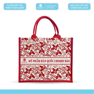 Túi Xách Vải Đỏ Họa Tiết Thời Trang May Mắn Tài Lộc Ngày Tết