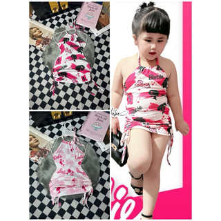 Đầm váy body gấu dau cho bé khoet lưng