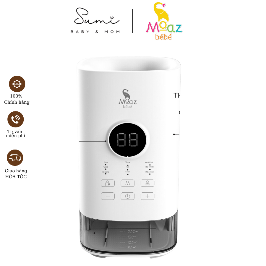 Máy hâm sữa thông minh siêu tốc Moaz BéBé MB – 033