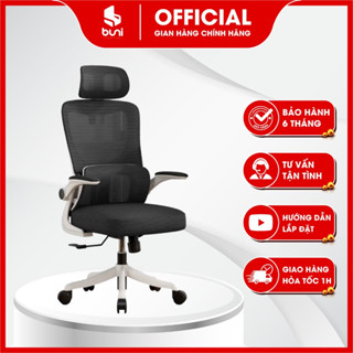 Ghế Xoay Văn Phòng Công Thái Học BN08, Ghế Làm Việc Ngả Lưng Tựa Đầu, Ghế Văn Phòng tựa đầu ngả lưng gật gù