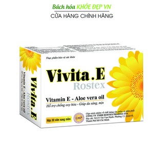 Viên uống Vivita. E giúp đẹp da, chống lão hóa, giảm nám sạm da - 30 viên [Vivita. E trắng]
