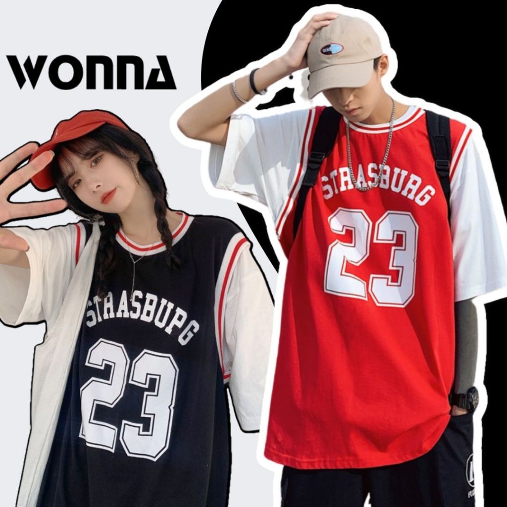 KÈM ẢNH THẬT_Áo thun tank top bóng rổ vải mè tay lỡ ngắn đỏ đen ulzzang thể thao nam nữ unisex Hàn tanktop bóng chày