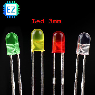 10 bóng led phi 3 nhiều màu 1,5-3,7v