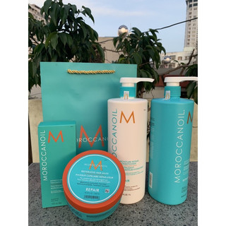 Cặp dầu gội xả phục hồi độ ẩm repair moroccanoil 1000ml x 2 chính hãng