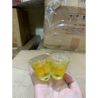 [1 hộp/ 6 cặp] Đèn Cầy Ly Nhỏ Đỏ Vàng Cháy Hơn 6 Tiếng