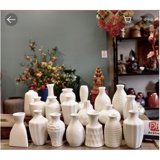 Mẫu Lọ Hoa Mini - Bình Hoa Sứ Trắng hàng decor cắm hoa Bát Tràng