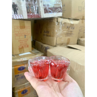 [1 hộp/ 6 cặp] Đèn Cầy Ly Nhỏ Đỏ Vàng Cháy Hơn 6 Tiếng