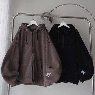 Áo khoác hoodie dây kéo Phản Quang vải nỉ lót bông dày dặn form rộng khoác ngoài form bigsize nam