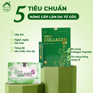 Diệp lục collagen mẫu mới, diệp lục Green Collagen gold, đẹp da