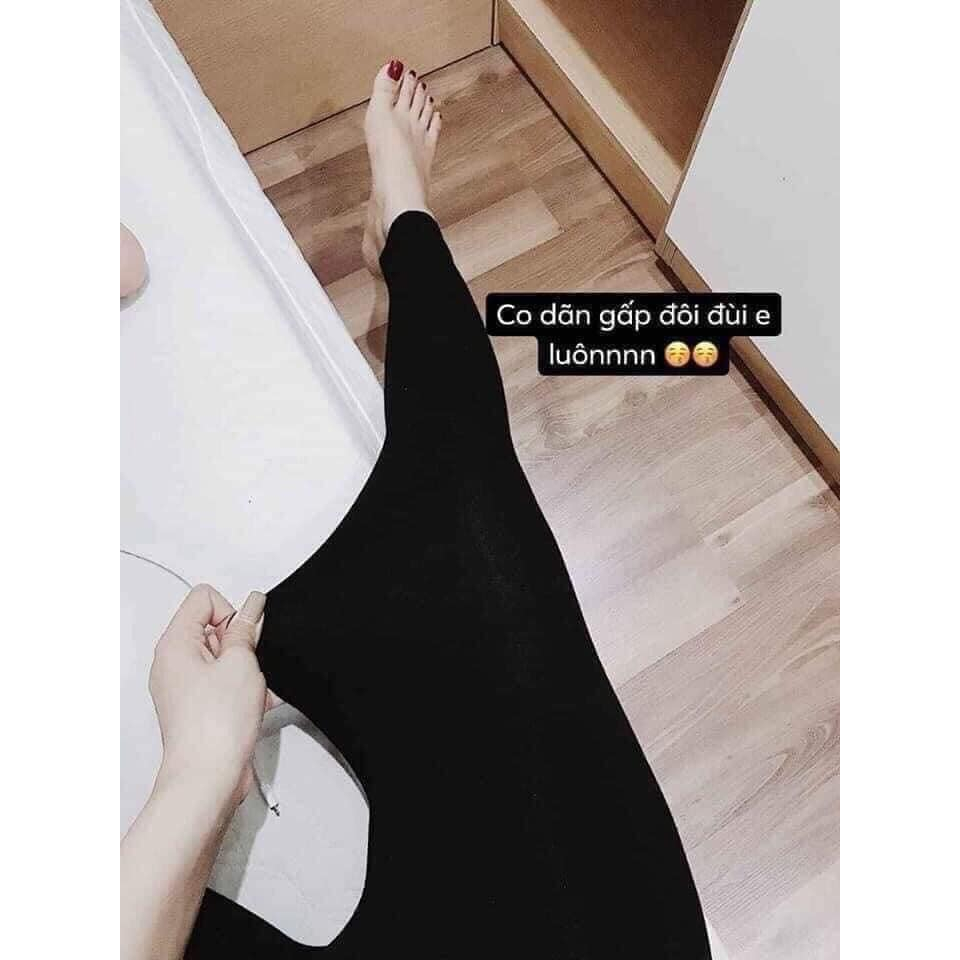 Quần Legging Dài Cuộn Tím Siêu Hot Co Giãn 4 Chiều Chất Vải Thun-MINSHOP889