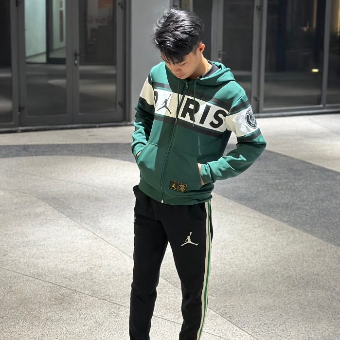 Bộ Quần Áo Dài Paris PSG 2 Lớp -Bộ HOODIE HOT NHẤT 2024 Vải Umi Dày Dặn Bộ Hoodie Nỉ PSG_Paris Xanh 2 Màu Cao Cấp