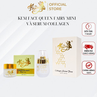 Kem Face Queen Fairy 10gr & Serum Collagen cấp ẩm mịn da 30ml