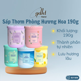 Sáp thơm phòng ngủ khử mùi nhà bếp thơm tủ quần áo hương hoa thiên nhiên hộp 190g (STP07) huytuan3010