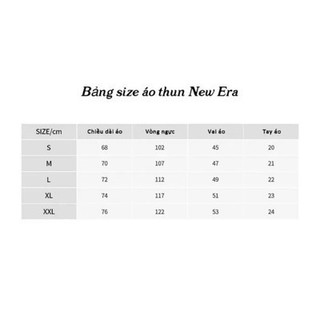 NEW ERA TEE -  NY SƯỜN XÉO ĐEN ( AUTH )