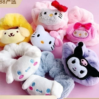 Dây Cột Tóc Lông Nhung Nhân Vật Hoạt Hình Sanrio Kuromi Melody Dễ Thương