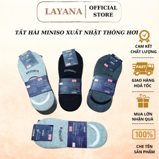 Set 5 đôi Tất vớ hài nam Miniso xuất nhật thông hơi_LAYANA STORE