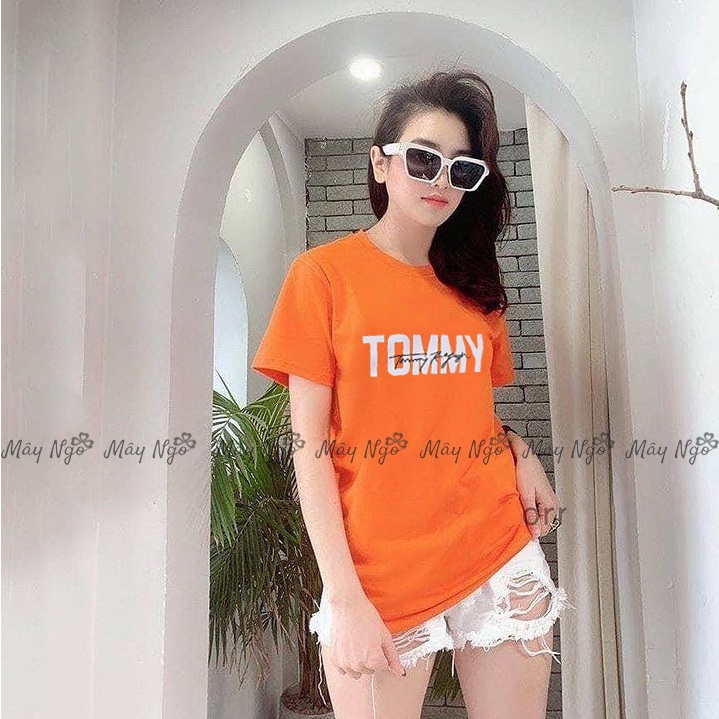 Áo thun thái form rộng in chữ vải mịn mát