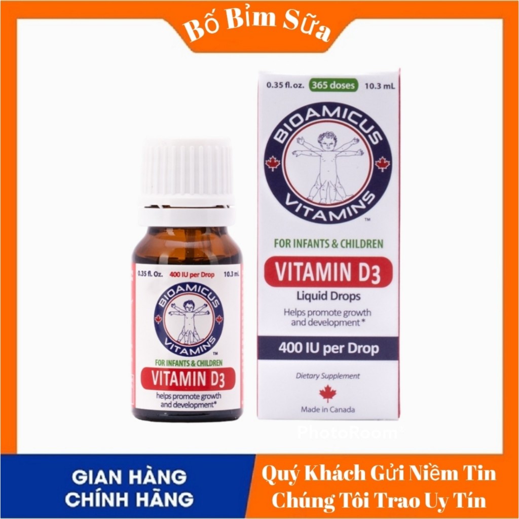 🆘 Bioamicus Vitamin D3 Bổ Sung Vitamin D3 Giúp Phát Triển Xương, Răng Ở Trẻ