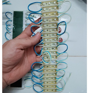 Led hắt 3 bóng 2835 chống nước 12v màu xanh dương hàng thanh lý