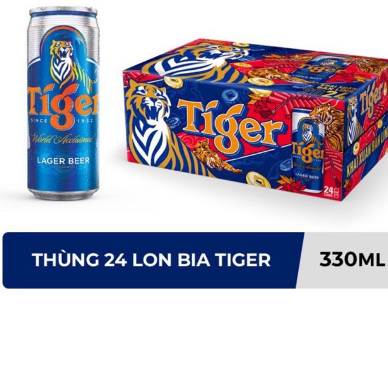 [HOẢ TỐC] Thùng Bia TIGER 24 lon × 330ml