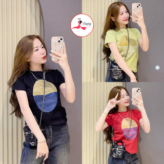 Áo thun dáng ôm nữ , dập nổi form tôn dáng cotton