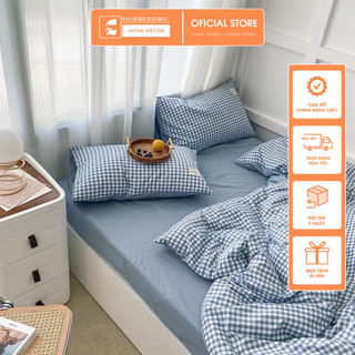 Shinbedding_ Set Vỏ Cotton TC Kẻ Kiểu Dáng Xinh Xắn, Chất Vải Dày Mềm Mát