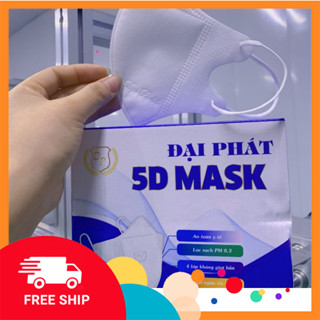  Thùng 200 chiếc khẩu trang 5D Đại Phát Nhật Anh  3 lớp kháng khuẩn kháng nước chống bụi mịn không đau tai 
