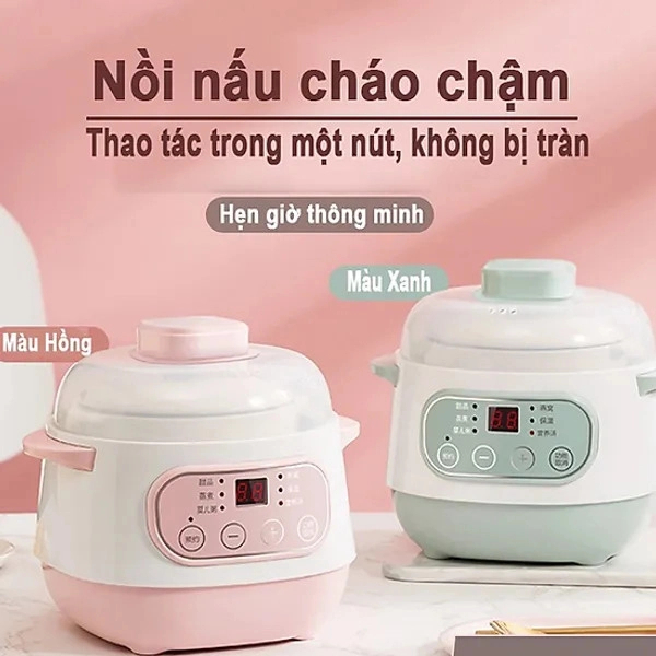 Nồi nấu cháo chậm, nồi hầm cách thủy dung tích 1L