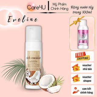  Gel rửa mặt tạo bọt Eveline Rich Coconut tinh dầu dừa 150ML