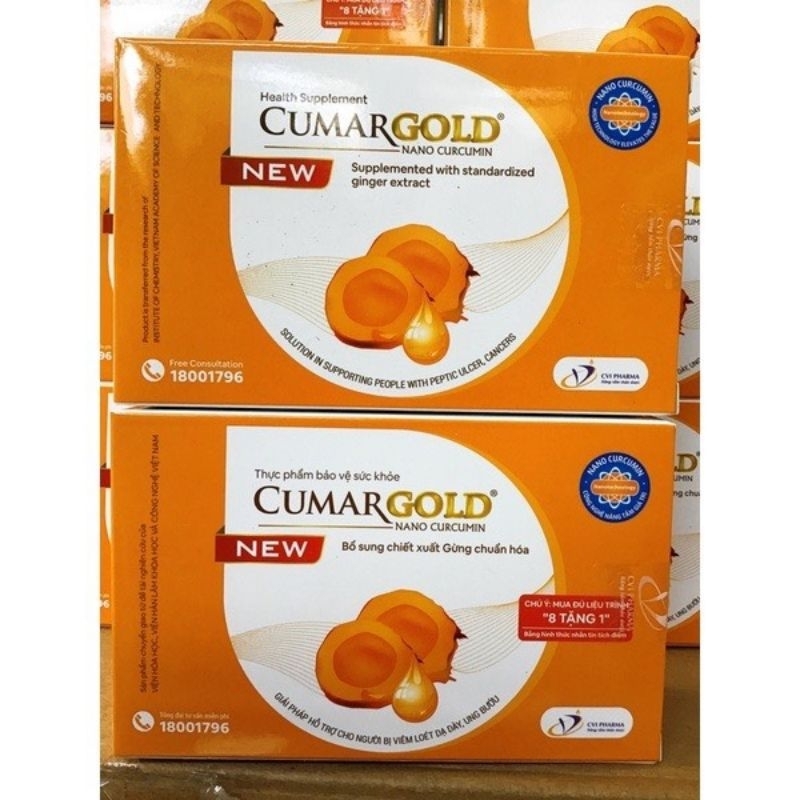 CUMARGOLD NEW -VIÊN UỐNG NANO CURCUMIN GIẢM ĐAU DẠ DÀY, CHỐNG OXY HOÁ