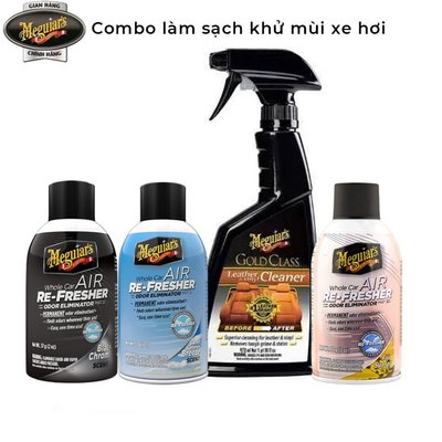 Meguiar's Combo làm sạch và khử mùi nội thất xe hơi (2 sản phẩm) - CB2311
