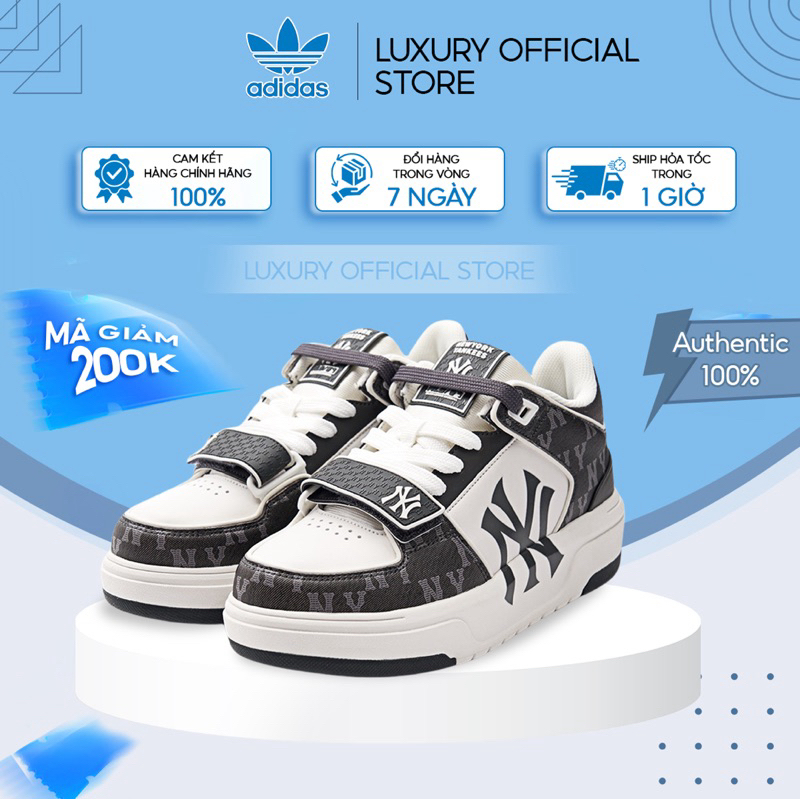 Giày MLB Chunky Liner Mid Monogram New York Yankees Chuẩn Auth' No Faker' Bao Check