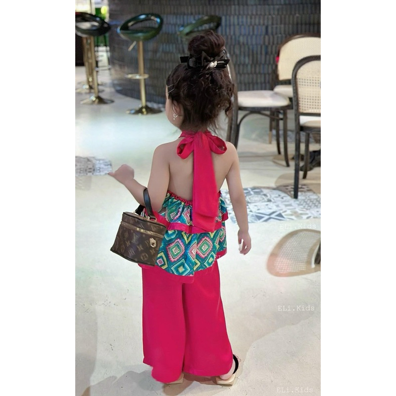 Set yếm lụa cho bé gái 10-30kg