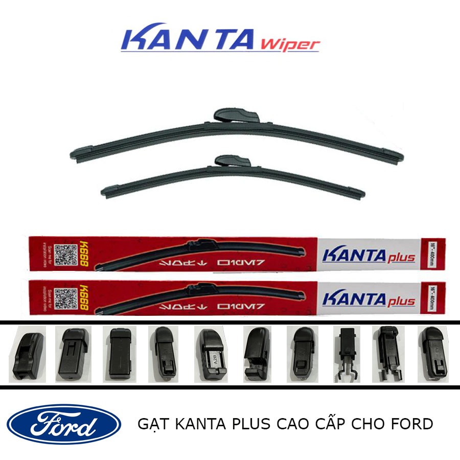 - Bộ 2 gạt mưa Kanta Plus Cao Cấp - Gạt mưa chính hãng Kanta - Ranger,Everest,Explorer,Focus,Fiesta,Ecosport...