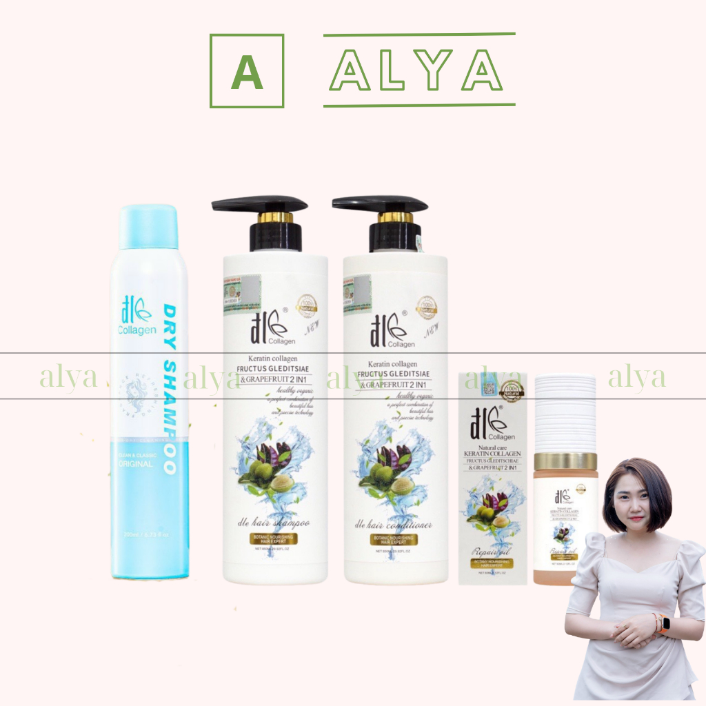 Cặp Dầu Gội Xả Bưởi Bồ Kết 850ML | Giảm Rụng Tóc, Phục Hồi Tóc Khô Xơ, Hư Tổn | Hàng Chính Hãng ALYA