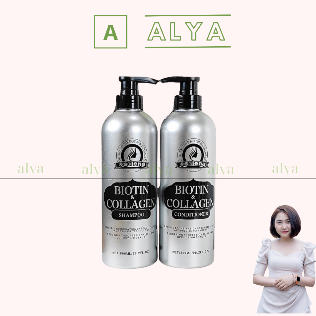 Cặp Dầu Gội Xả Biotin Collagen Selena | Giảm Rụng Tóc,Phục Hồi Tóc Khô Xơ, Hư Tổn ⚜️Hàng Chính Hãng⚜