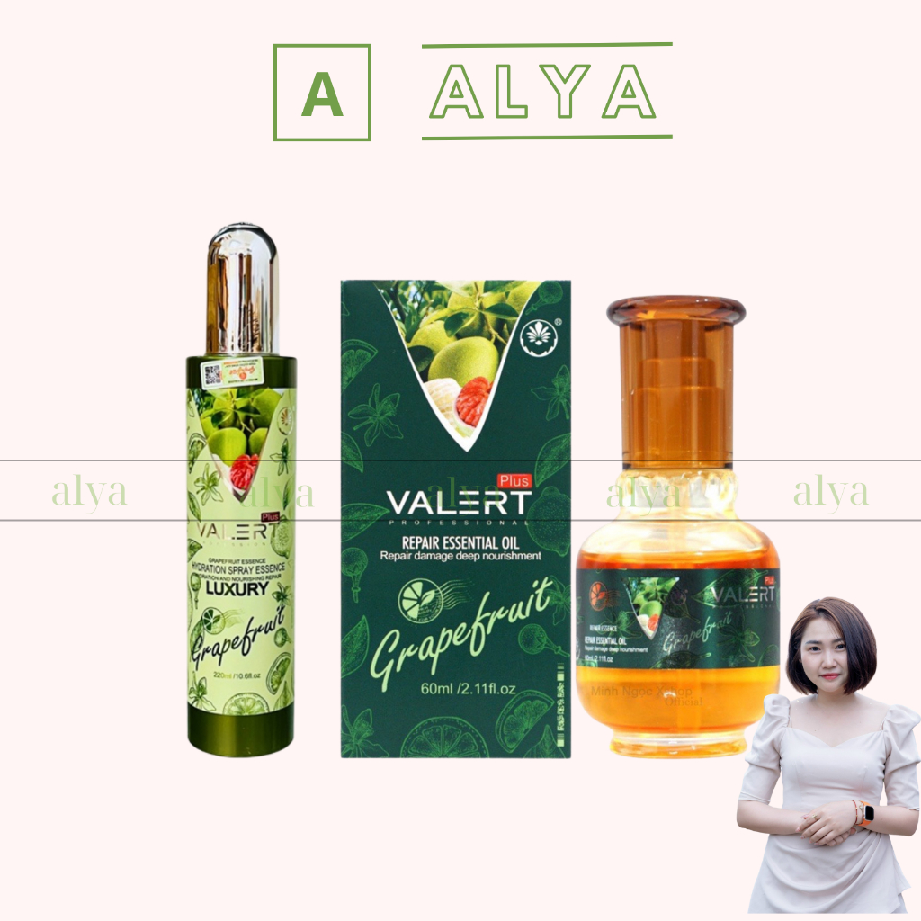 Xịt Dưỡng Tóc Tinh Dầu Bưởi Grapefruit Valer kích thích mọc tóc Ngăn ngừa rụng tóc, phục hồi tóc hư 