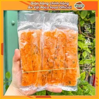 Xâu 10 bịch bánh tráng dẻo tôm cuốn hành phi ăn cực cuốn PACO FOOD