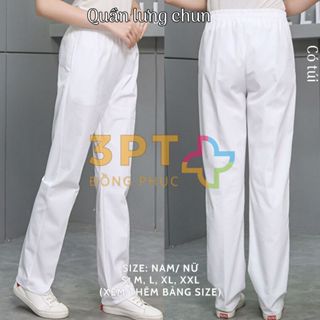 Quần Blouse trắng Bác Sĩ, Y Tá, Dược Sĩ, Điều Dưỡng, Kỹ Thuật Viên, Sinh Viên Y Khoa có túi hàng đẹp