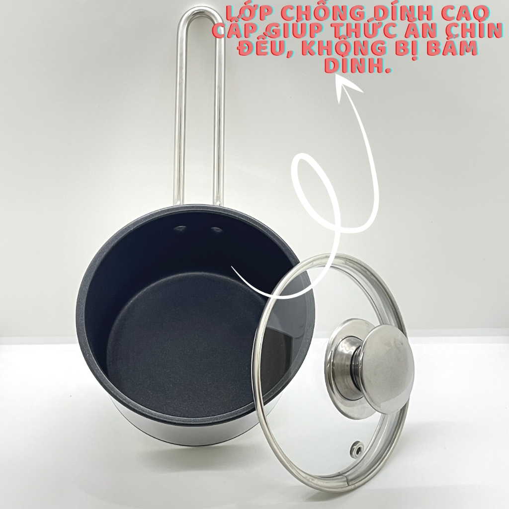 Nồi fivestar quấy bột, quánh nấu bột chống dính, nồi nấu mì, cháo, xoong nồi bếp từ - Vkmart