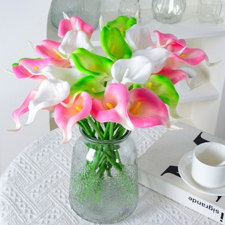 Hoa calla lyli giả chất liệu PU 1 cành 32 cm, hoa rum dùng để trang trí nhà cửa, chụp ảnh.
