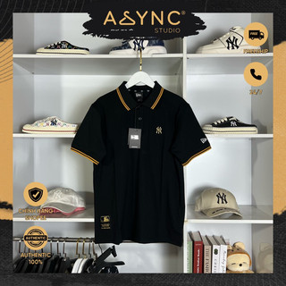 (Auth) Áo Polo New Era x MLB NY Màu Đen Viền Vàng CODE: 12306850 - Async Studio Chuyên New Era Chính Hãng
