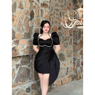 Đầm thiết kế tafta đính đá bigsize_saigon (60-90kg)