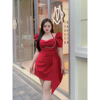 Đầm thiết kế tafta đính đá bigsize_saigon (60-90kg)
