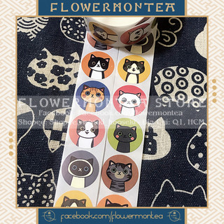 (01) Set 90 Sticker Tròn - Mèo Meow