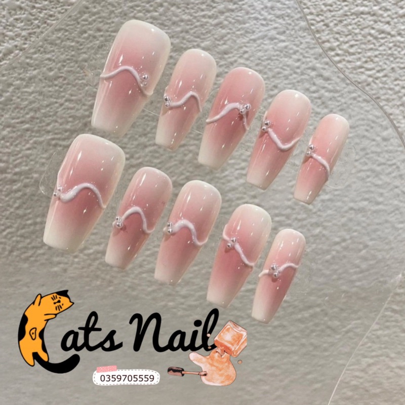 Nailbox thiết kế CatsNail - Nail hồng xinh cute