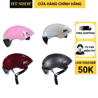 Mũ bảo hiểm xe đạp thể thao poc palcon nhiều màu chính hãng có kính chống tia uv