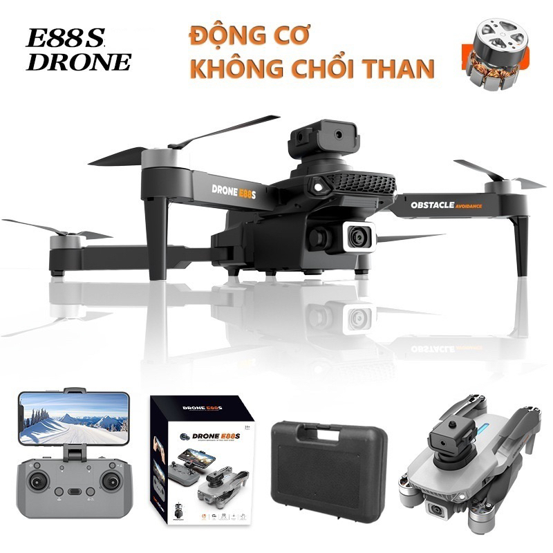 Flycam E88S 2024 - Giá Rẻ Tập Bay – Động Cơ Không Chổi Than Siêu Bền – Cảm Biến Bụng Giữ Vị Trí Bay Cực Dễ | BigBuy360 - bigbuy360.vn