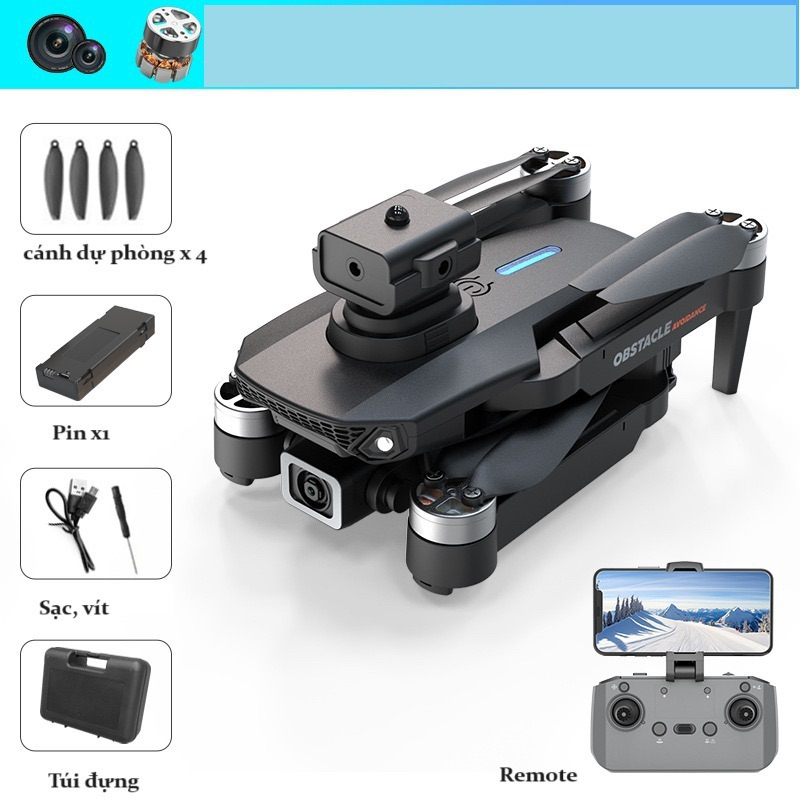 Flycam E88S 2024 - Giá Rẻ Tập Bay – Động Cơ Không Chổi Than Siêu Bền – Cảm Biến Bụng Giữ Vị Trí Bay Cực Dễ | BigBuy360 - bigbuy360.vn